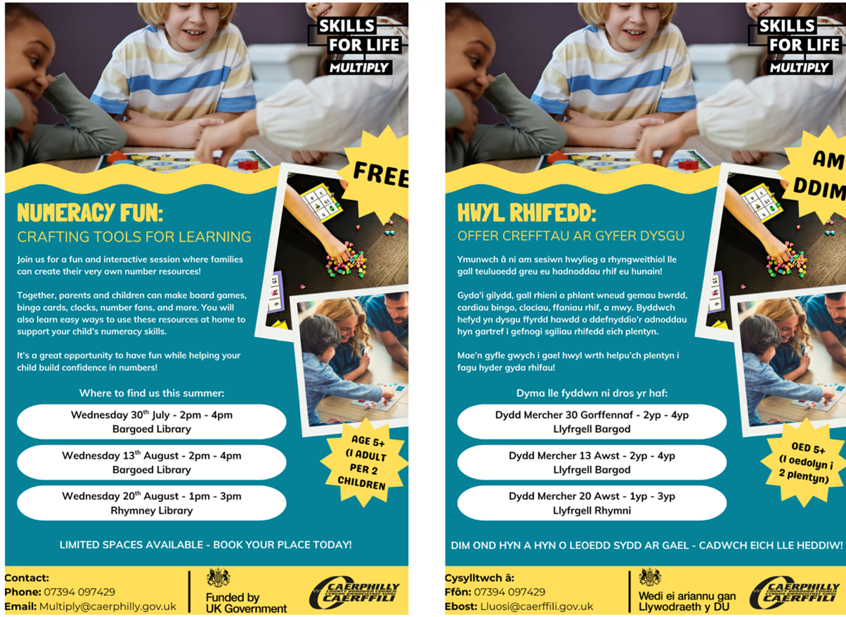 Multiply Numeracy workshop for families poster